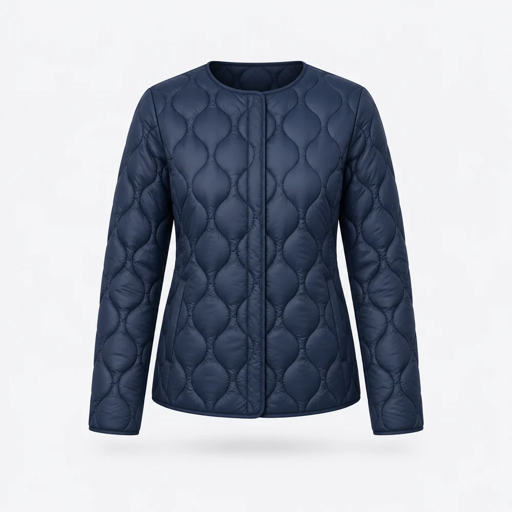 Assisi Quilted Jacket – Navy