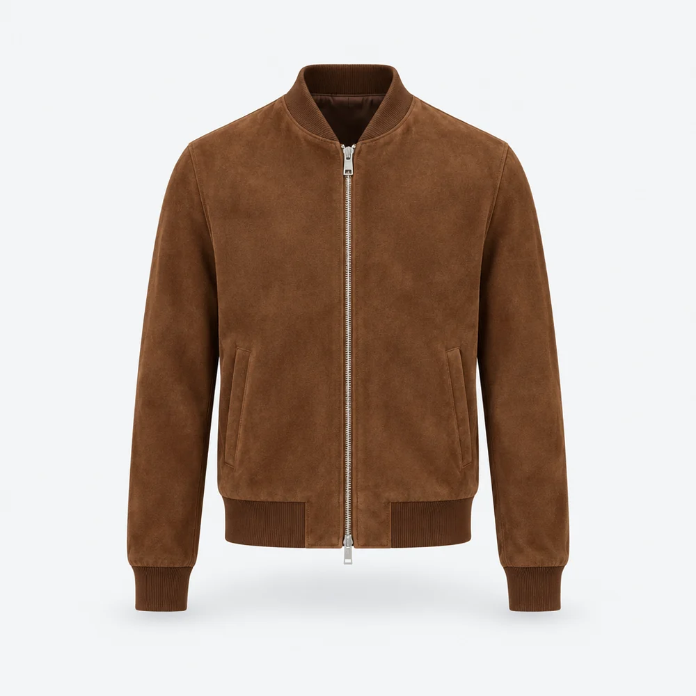 Brera Suede Blouson – Tobacco