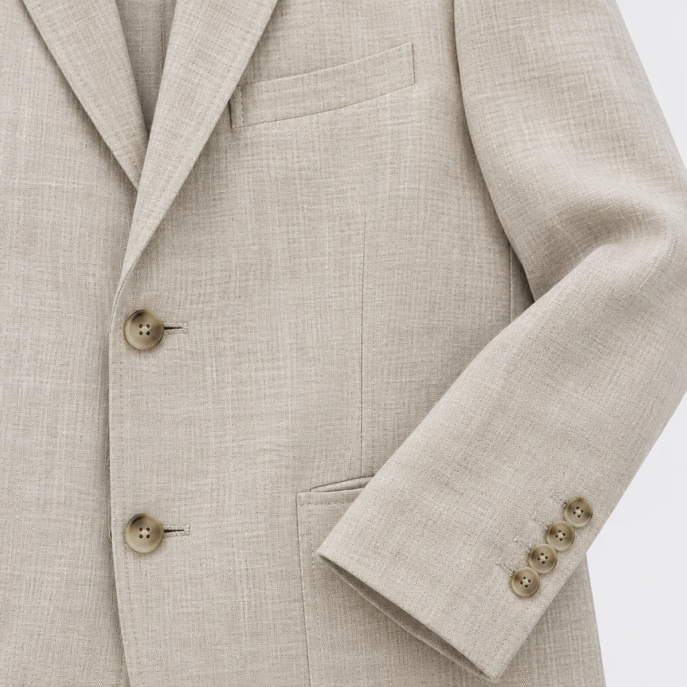 Como Linen Suit Jacket – detail