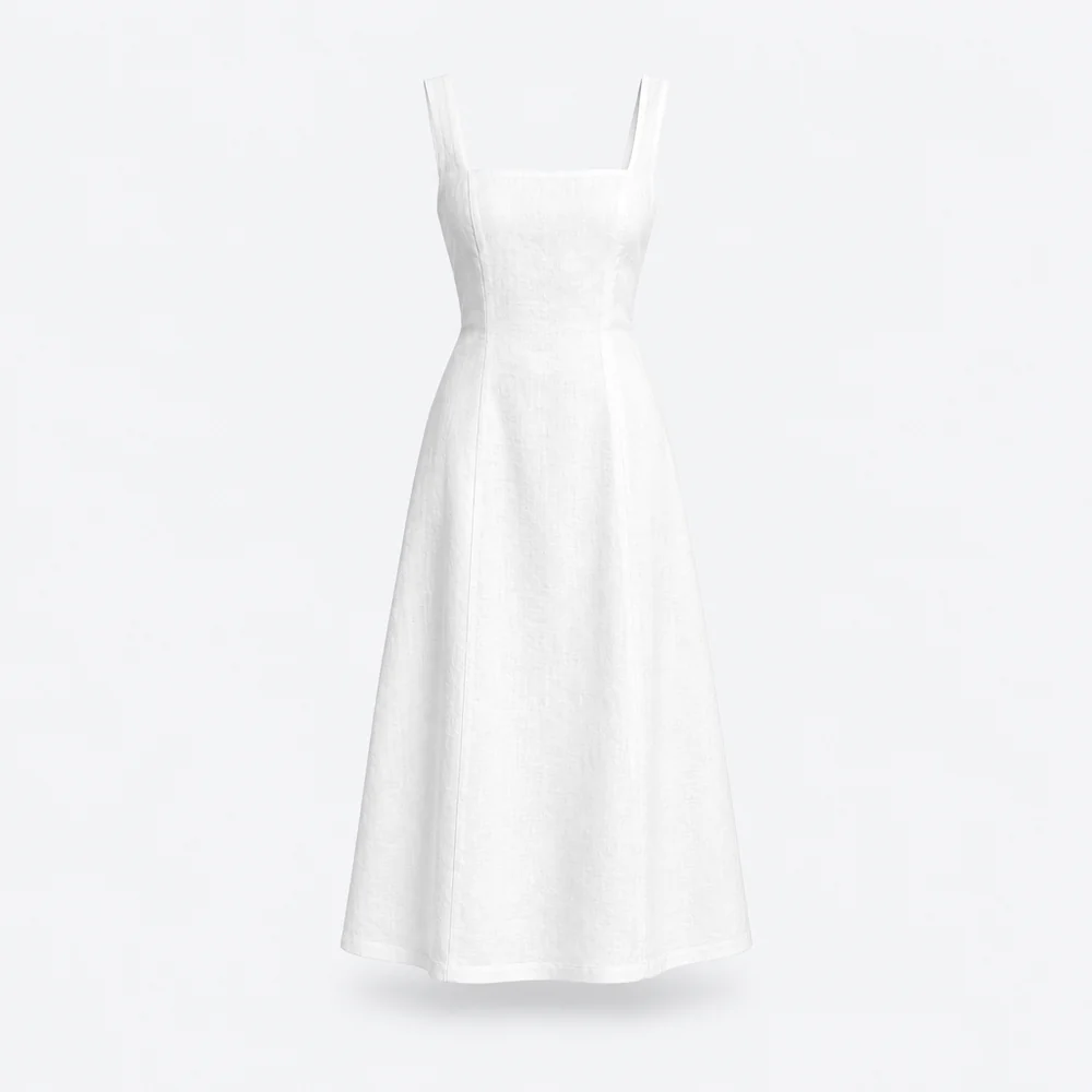 Liguria Linen Dress – White