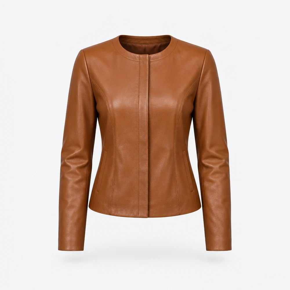 Ravello Leather Jacket – Cognac