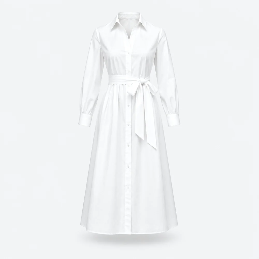 Sorrento Shirt Dress – White